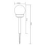 Globo solcelle spydlampe LED kugle H35 cm