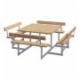Plus bord-/bænkesæt med 4 ryglæn Picnic ThermoWood 224 cm 