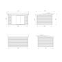 Palmako udestue Ines Slide ubehandlet 11,1 m²
