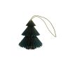 Julepynt ornament juletræ grøn H10 cm 2 stk.