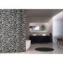 Debel badeforhæng SHC Zebra 120x200cm sort