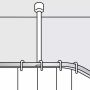 Diaqua loftstøtte sort 60 cm Ø 22 mm