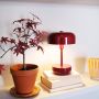 Dyberg Larsen Haipot genopladelig bordlampe mørkerød LED