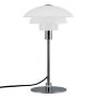 Dyberg Larsen bordlampe Morph opal/krom E14 H35 cm