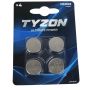 Tyzon CR2025 lithium 4-pak