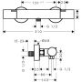 Hansgrohe brusetermostat Ecostat Fine matsort