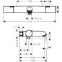 Hansgrohe kar-/brusetermostat Ecostat Fine krom u/rosetter og forskruninger