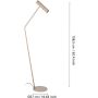 Eglo Caminia gulvlampe 158,5 cm sand/messing