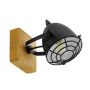 Eglo spotlampe Gatebeck E14 træ/sort