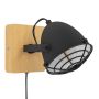 Eglo spotlampe Gatebeck E14 træ/sort