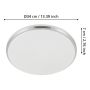 Eglo LED-plafond Margidore hvid/sølv 2250 lm Ø34 cm