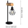 Eglo Townshend 5 bordlampe sort/eg E27 50 cm