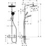 Hansgrohe brusesæt Stamis S Showerpipe 240 1jet EcoSmart Varia krom 