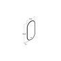 Scanbad spejl m/lysstyring Hoop sort ramme 109x54cm 