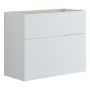 Vaskeskab 2 skuffer (24+40) 64x80x35 cm, glat, hvid mat