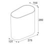 Pressalit toiletspand Style krom hvid