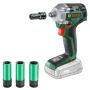 Bosch slagnøgle universal m/topnøglesæt 18V solo u/batteri & lader