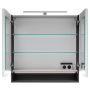 Camargue spejlskab LED sort 80x79,8x15,3 cm