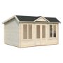 Palmako hytte Claudia Pent hvidtrykimprægneret 11,5 m² 