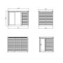Palmako sauna Sarah ubehandlet 3,8+2,1 m² 