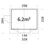 Palmako kiosk Marian hvidmalet 6,2 m² 