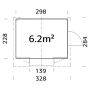 Palmako kiosk Marian hvidmalet 6,2 m² 