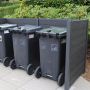 Hortus skraldespandsskjul komposit antracit 3 spande