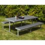 Hortus Njord bord-/bænkesæt nonwood/stål 75x180x185 cm