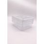Plastbøtte m/låg 1500 ml transparent 8 stk 