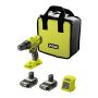 Ryobi bore-/skruemaskinesæt One+ R18DD4-2C20 18V m/batteri & lader