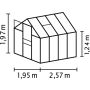Vitavia drivhus Venus alu 4 mm poly 5 m² inkl. sokkel 