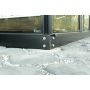 Vitavia drivhus Uranus 11,5 m²  sort 3 mm hærdet glas inkl. sokkel 
