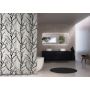 Debel badeforhæng Tree hvid/sort 180x230 cm