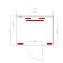 Sanotechnik sauna Billund 2 inde infrarød 1,3 m²