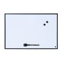 Whiteboard hvid m/sort ramme magnetisk 58,5x38,5