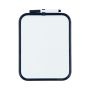 Whiteboard hvid m/sort ramme magnetisk 28x35,5 cm