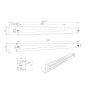 Walteco bordben Clampy sort 46,4 cm