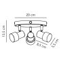 Nordlux Boston loftlampe 3xGU10 metal sort Ø20 cm