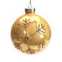 Det Gamle Apotek julekugle glas guld/glimmer Ø8 cm