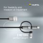 Varta 3-i-1 multifunktionskabel Speed Charge 2 m