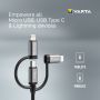 Varta 3-i-1 multifunktionskabel Speed Charge 2 m