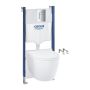 Grohe væghængt toilet 5 i 1 Solido inkl. cisterne krom