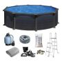 Swim & Fun pool med filtersystem & stige hvid Ø460x132 cm