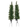 Nordic Winter juletræ m/lys og jordspyd grøn PVC 90x25 cm 2 stk. 