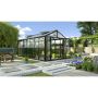 Vitavia drivhus Poseidon 13,8 m² sort 3 mm hærdet glas inkl. polytag og bundramme