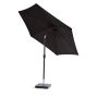 Sunfun Eva parasol m/krank og tilt alu/polyester sort Ø300 cm