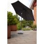 Sunfun Eva parasol m/krank og tilt alu/polyester sort Ø300 cm