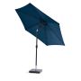 Sunfun Eva parasol m/krank og tilt alu/polyester sort/blå Ø300 cm