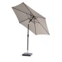 Sunfun Eva parasol m/krank og tilt alu/polyester sort/taupe Ø300 cm