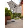 Sunfun Eva parasol m/krank og tilt alu/polyester sort/taupe Ø300 cm